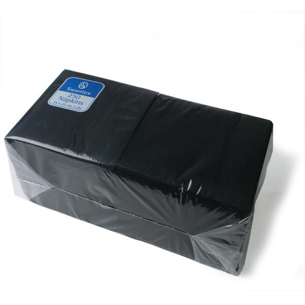 25cm-Cocktail-Napkins---2ply---Black